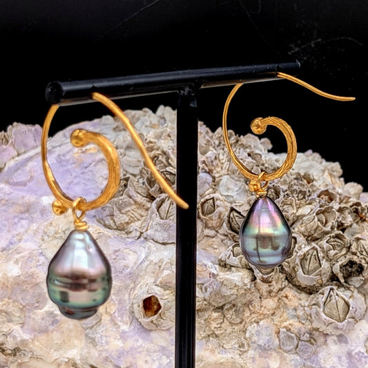 Peacock Iridescence Boho Earrings