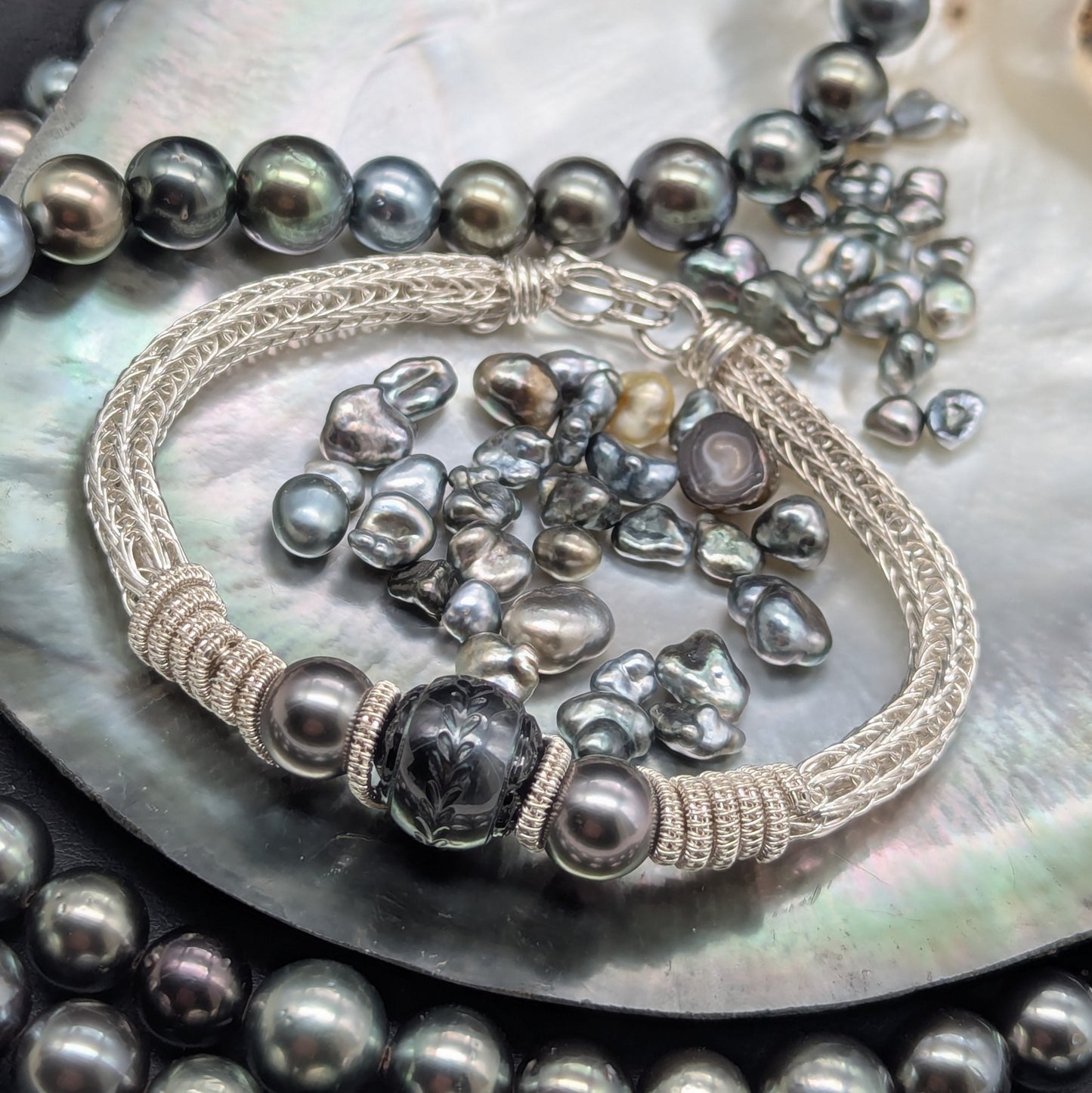 Norse pearl cuff