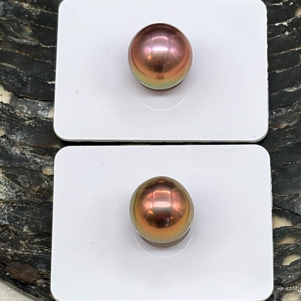 Pink peacock & Peacock gold 12 mm