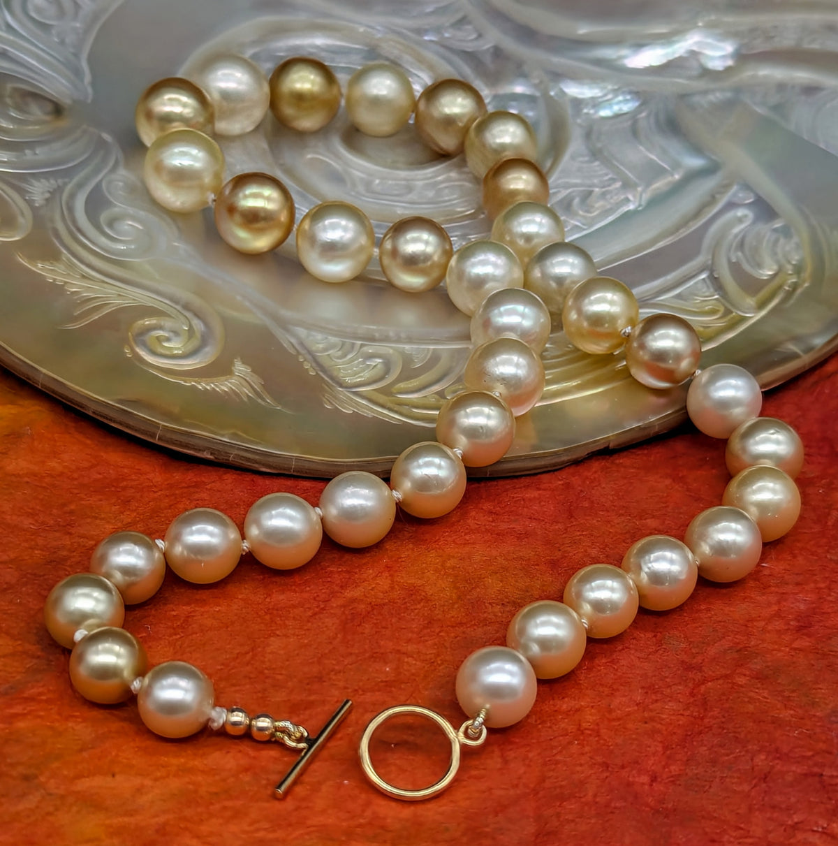 Aurelia Golden South Sea Pearl Choker