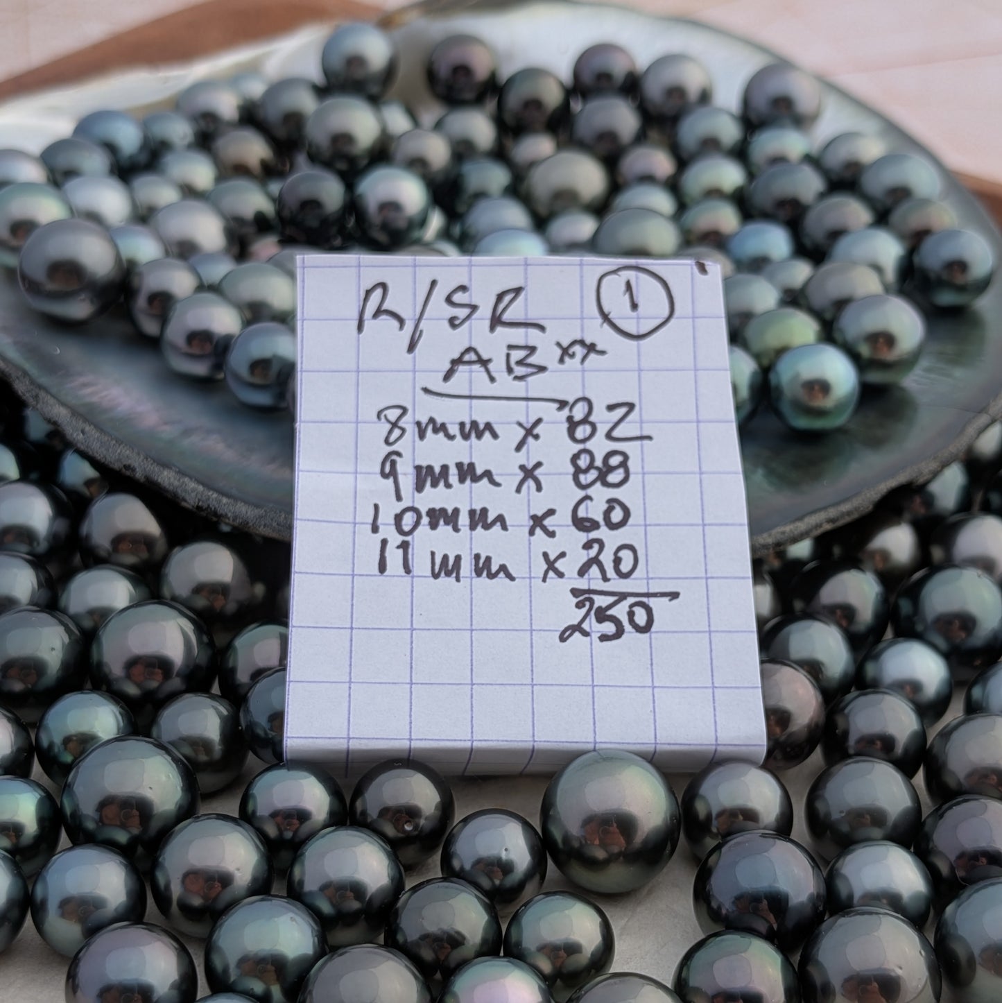 Tahitian Round Pearls AAA-AA 8-11 mm