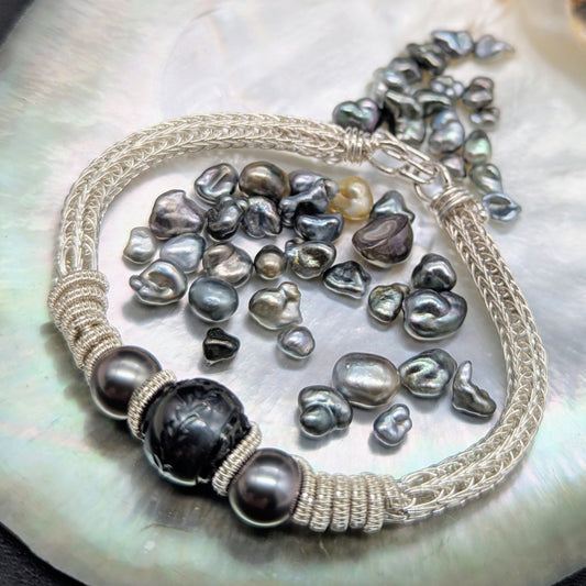Norse pearl cuff
