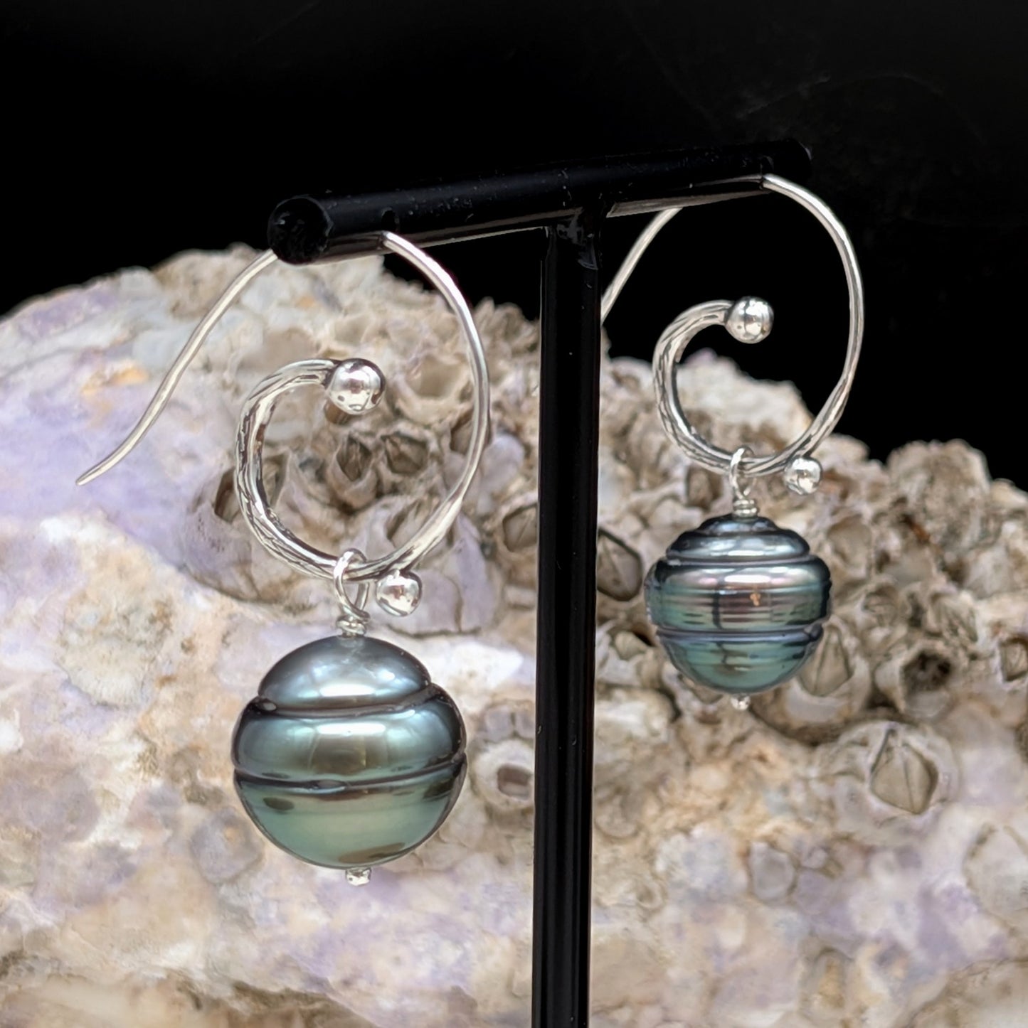 Blue Pearl Boho Earrings