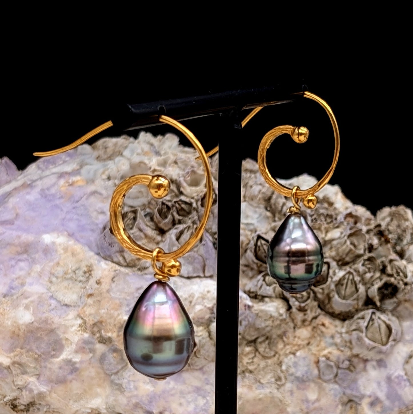 Peacock  Iridescence Boho Earrings
