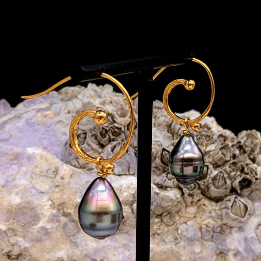 Peacock  Iridescence Boho Earrings