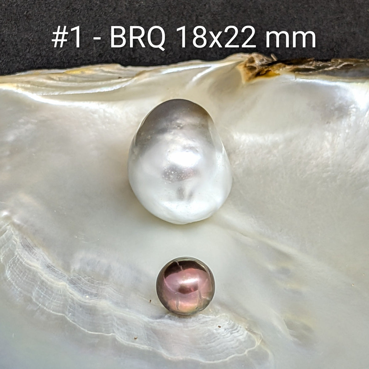 Lot #1 — 18.0 x 22.0 mm Sculptural Platinum Baroque