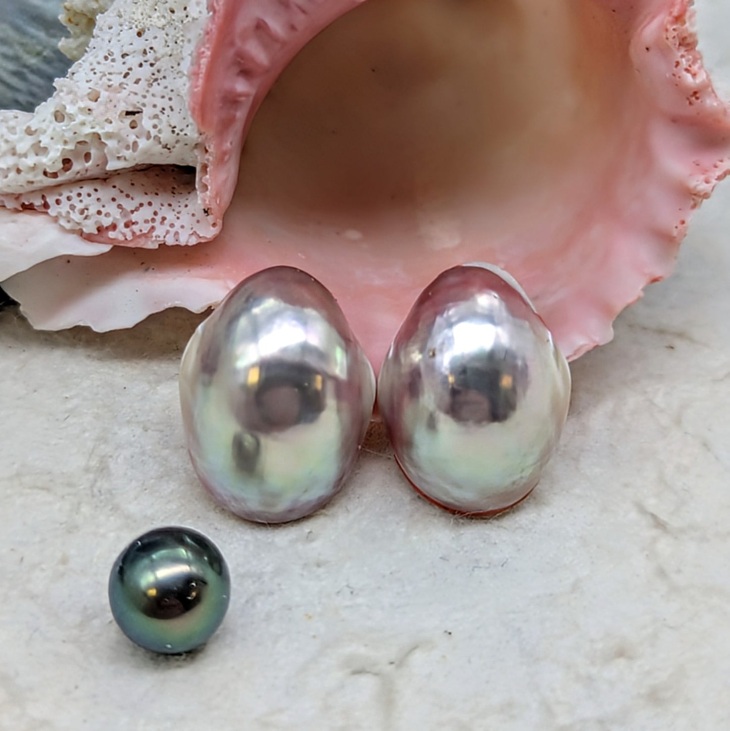 Nautilus Primo Pink drop pair 14 mm